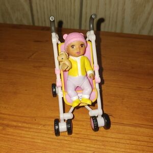 Baby Born Mini Baby Doll Playset With Stroller